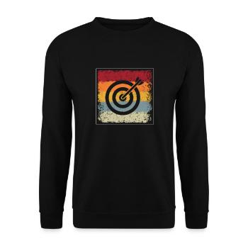 Dart Retro - Unisex Sweatshirt - black - Front - Alina (178cm) & Michal (187cm)