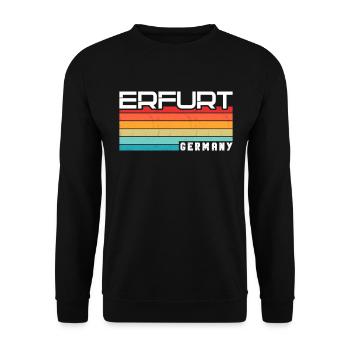 Erfurterin Erfurter Erfurt - Unisex Pullover - Schwarz - Vorne - Alina (178cm) & Michal (187cm)