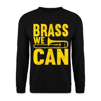 Posaune Trombone - Sweat-shirt Unisexe - noir - Devant - Alina (178cm) & Michal (187cm)
