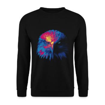 Aigle coloré - Sweat-shirt Unisexe - noir - Devant - Alina (178cm) & Michal (187cm)