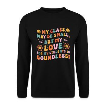 Frühkindliche Bildung Erzieherin Lehrerin - Unisex Pullover - Schwarz - Vorne - Alina (178cm) & Michal (187cm)
