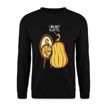Pumpkin Latte lover Coffee Pumpkin Spice Latte Pun - Unisex Sweatshirt - black - Front - Alina (178cm) & Michal (187cm)