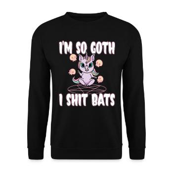 Satan Beelzebub Teufel Gothic Pentagram Mystisch - Unisex Pullover - Schwarz - Vorne - Alina (178cm) & Michal (187cm)