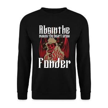 Satan Beelzebub Teufel Gothic Pentagram Mystisch - Unisex Pullover - Schwarz - Vorne - Alina (178cm) & Michal (187cm)