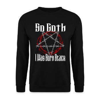 Satan Belzébuth Diable Gothique Pentagramme Mystique - Sweat-shirt Unisexe - noir - Devant - Alina (178cm) & Michal (187cm)