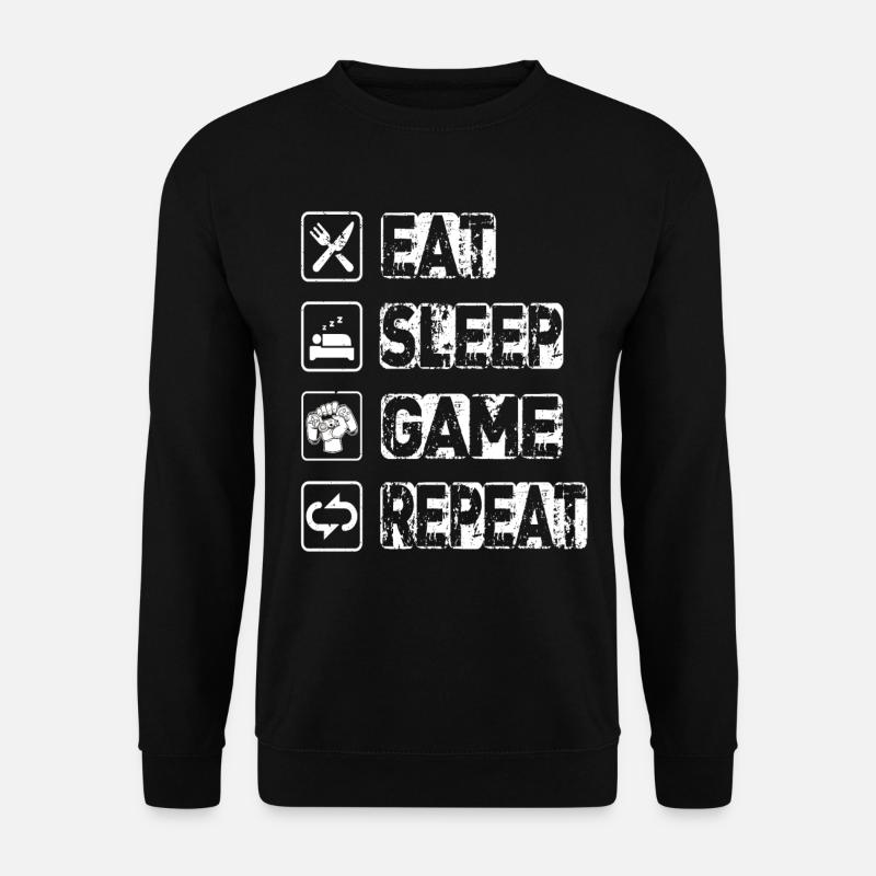 Eat Sleep Game Repeat - Unisex Sweatshirt - black