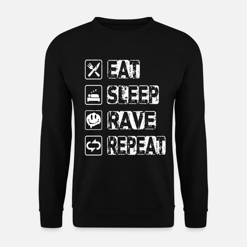 Manger Sleep Rave Répéter - Sweat-shirt Unisexe - noir
