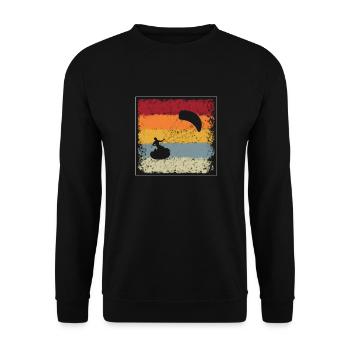Kite Surfing Retro - Unisex Sweatshirt - black - Front - Alina (178cm) & Michal (187cm)