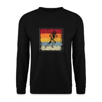 Rugby Football Retro - Unisex Sweatshirt - black - Front - Alina (178cm) & Michal (187cm)