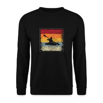 Canoe Retro - Unisex Sweatshirt - black - Front - Alina (178cm) & Michal (187cm)