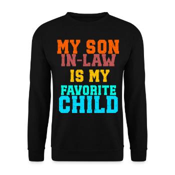 Mon gendre est mon enfant préféré - Sweat-shirt Unisexe - noir - Devant - Alina (178cm) & Michal (187cm)