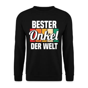 Patenonkel Bester Onkel Der Welt - Unisex Pullover - Schwarz - Vorne - Alina (178cm) & Michal (187cm)
