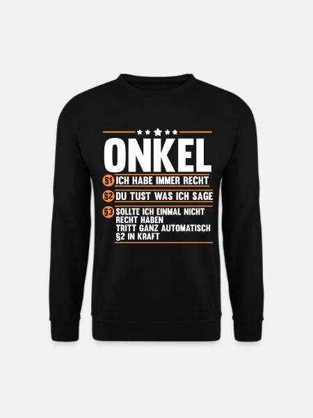Patenonkel Onkel - Unisex Pullover - Schwarz