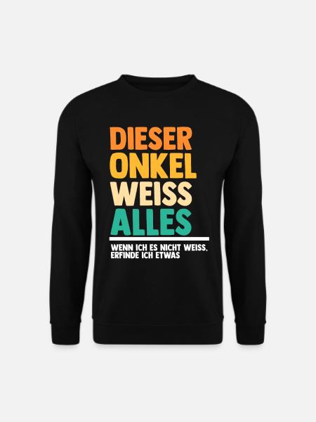 Patenonkel Onkel - Unisex Pullover - Schwarz