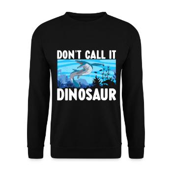 Mosasaurus Dinosaur - Unisex Sweatshirt - black - Front - Alina (178cm) & Michal (187cm)