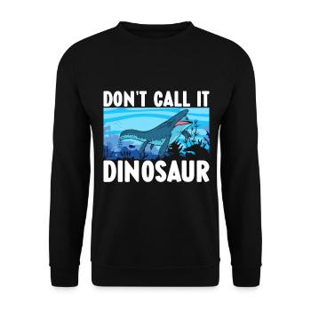 Mosasaurus Dinosaurier - Unisex Pullover - Schwarz - Vorne - Alina (178cm) & Michal (187cm)