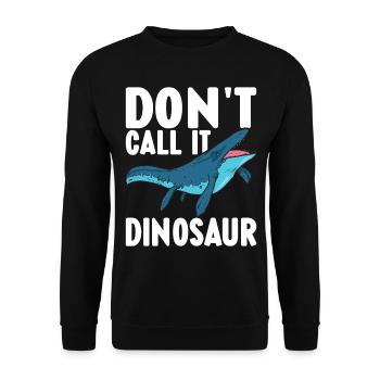 Mosasaurus Dinosaurier - Unisex Pullover - Schwarz - Vorne - Alina (178cm) & Michal (187cm)