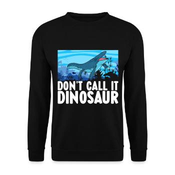 Mosasaurus Dinosaurier - Unisex Pullover - Schwarz - Vorne - Alina (178cm) & Michal (187cm)