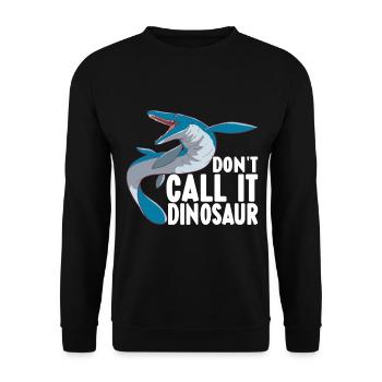 Mosasaurus Dinosaurier - Unisex Pullover - Schwarz - Vorne - Alina (178cm) & Michal (187cm)