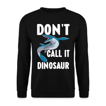 Mosasaurus Dinosaurier - Unisex Pullover - Schwarz - Vorne - Alina (178cm) & Michal (187cm)