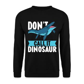 Mosasaurus Dinosaurier - Unisex Pullover - Schwarz - Vorne - Alina (178cm) & Michal (187cm)