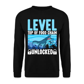 Mosasaurus Dinosaurier - Unisex Pullover - Schwarz - Vorne - Alina (178cm) & Michal (187cm)
