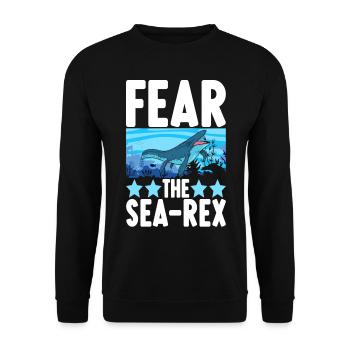 Mosasaurus Dinosaur - Unisex Sweatshirt - black - Front - Alina (178cm) & Michal (187cm)
