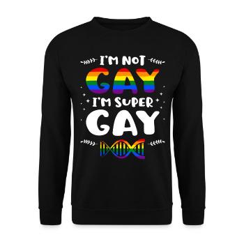 Fierté Gay Diversité sexuelle Gay Fierté gay - Sweat-shirt Unisexe - noir - Devant - Alina (178cm) & Michal (187cm)