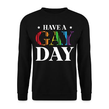 Avoir une journée gay gay sexuelle - Sweat-shirt Unisexe - noir - Devant - Alina (178cm) & Michal (187cm)