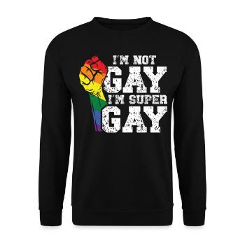 Fierté Gay Diversité sexuelle Gay Fierté gay - Sweat-shirt Unisexe - noir - Devant - Alina (178cm) & Michal (187cm)