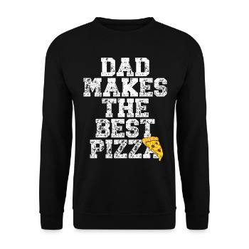 Daddy makes the best pizza lover father's day - Unisex Sweatshirt - black - Front - Alina (178cm) & Michal (187cm)