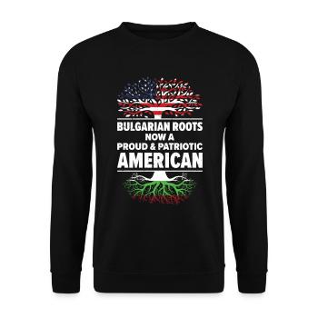 Né: Bulgare, Bulgare, Américain, États-Unis - Sweat-shirt Unisexe - noir - Devant - Alina (178cm) & Michal (187cm)