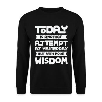 Connaissance motivatrice de la sagesse motivationnelle - Sweat-shirt Unisexe - noir - Devant - Alina (178cm) & Michal (187cm)