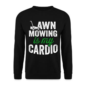 Lawn Mower Mowing Landscaping Landscaper - Unisex Sweatshirt - black - Front - Alina (178cm) & Michal (187cm)