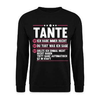 Marraine Tante - Sweat-shirt Unisexe - noir - Devant - Alina (178cm) & Michal (187cm)