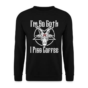 Satan Beelzebub Devil Gothic Pentagram Mystical - Unisex Sweatshirt - black - Front - Alina (178cm) & Michal (187cm)