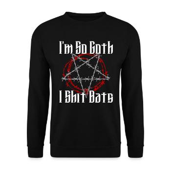 Satan Beelzebub Teufel Gothic Pentagram Mystisch - Unisex Pullover - Schwarz - Vorne - Alina (178cm) & Michal (187cm)