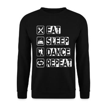 Eat Sleep Dance Repeat - Unisex Sweatshirt - black - Front - Alina (178cm) & Michal (187cm)