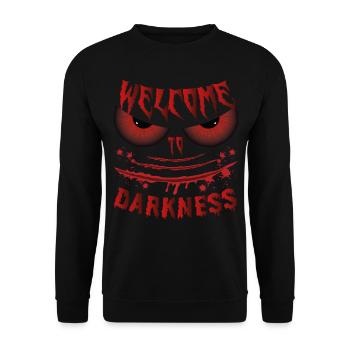Gothic - Willkommen in der Dunkelheit - Gothic - Unisex Pullover - Schwarz - Vorne - Alina (178cm) & Michal (187cm)