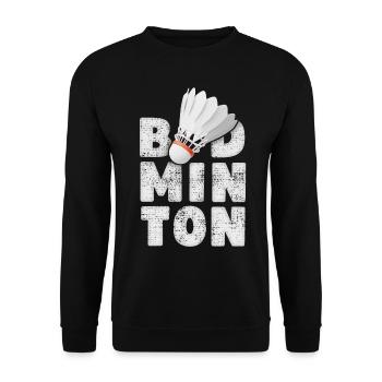 Federball, Federballspiel, Badminton Game, Spruch - Unisex Pullover - Schwarz - Vorne - Alina (178cm) & Michal (187cm)