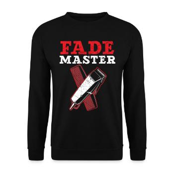 Fade Master Barbershop Hair Clipper Barber - Unisex Sweatshirt - black - Front - Alina (178cm) & Michal (187cm)