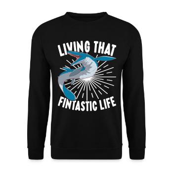 Mosasaurus Dinosaurier - Unisex Pullover - Schwarz - Vorne - Alina (178cm) & Michal (187cm)