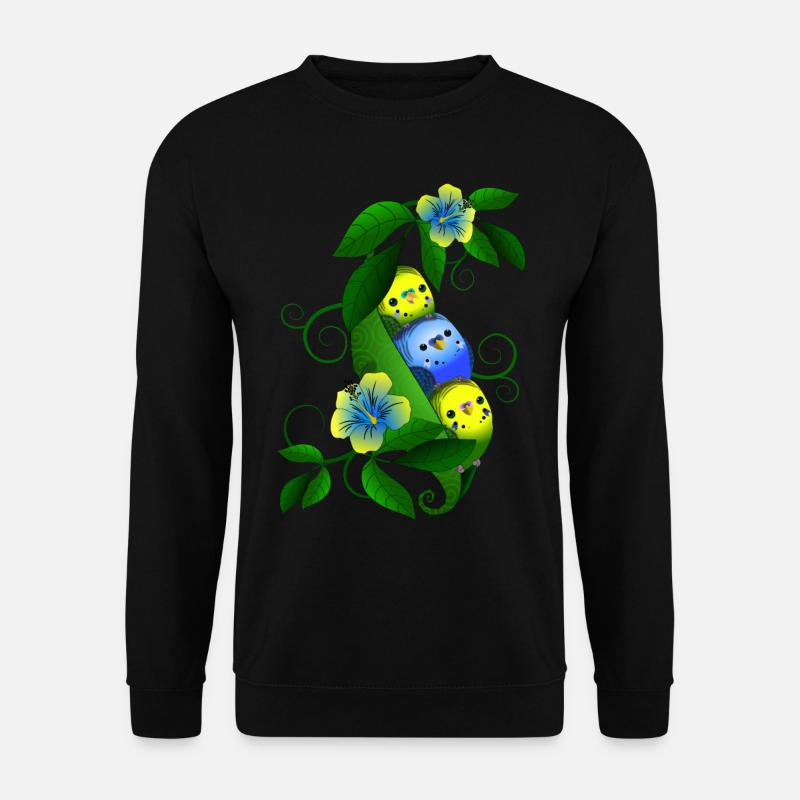 Perruche dans le pois - Sweat-shirt Unisexe - noir