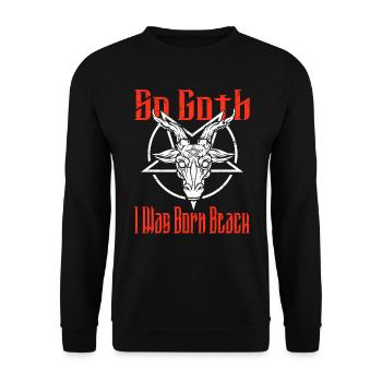 Satan Beelzebub Devil Gothic Pentagram Mystical - Unisex Sweatshirt - black - Front - Alina (178cm) & Michal (187cm)