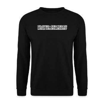 Pilates - Pilates - der Weg zu mehr Beweglichkeit - Unisex Pullover - Schwarz - Vorne - Alina (178cm) & Michal (187cm)