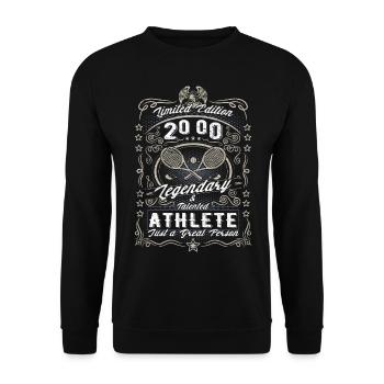 Vintage 2000 Tennis Anniversaire Cadeau Hobby - Sweat-shirt Unisexe - noir - Devant - Alina (178cm) & Michal (187cm)