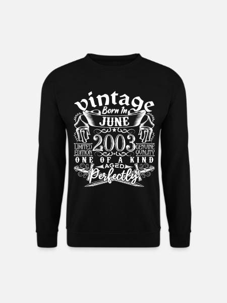 2003 Juni 2003 Jubiläum Juni 2003 Juni - Unisex Pullover - Schwarz