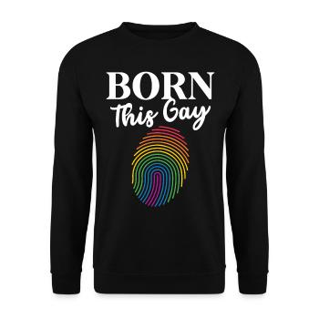Né ce gay diversité sexuelle gay - Sweat-shirt Unisexe - noir - Devant - Alina (178cm) & Michal (187cm)