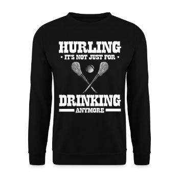 Irisches Hurling-hurling-team Irland Spielt - Unisex Pullover - Schwarz - Vorne - Alina (178cm) & Michal (187cm)