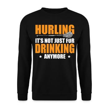 Irisches Hurling-hurling-team Irland Spielt - Unisex Pullover - Schwarz - Vorne - Alina (178cm) & Michal (187cm)